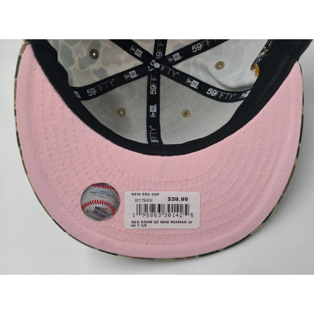 Miami Marlins 2003 World Series Patch Camo New Era‎ 59Fifty Fitted 7 1/2 Hat Cap
